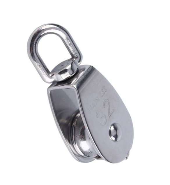 Stainless Steel Swivel Block with Single Sheave 32mm