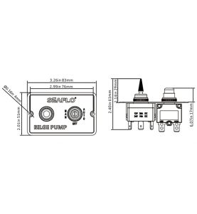 Seaflo Bilge Pump Switch Panel Aluminium