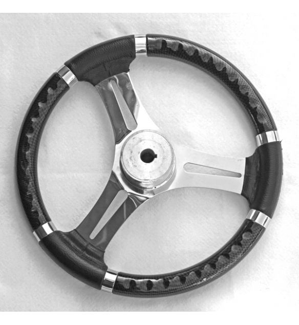 Boat steering wheel 35cm Carbon Fibre