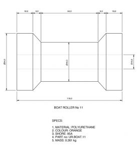 Boat Trailer Roller 64 x 120