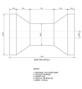 Boat Trailer Roller 120 x 128