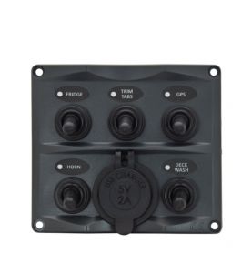 Guardian Toggle Switch Panel 5P with USB Charger