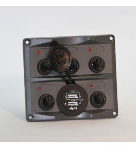 Guardian Toggle Switch Panel 5P with USB Charger