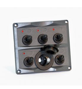 Guardian Toggle Switch Panel 5P with Cig Lighter Socket