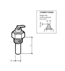 VDO Temperature Sender 120 Degree 1/8-27NPT