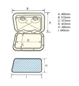 Nuova Rade Top Line Hatch 460 x 510mm