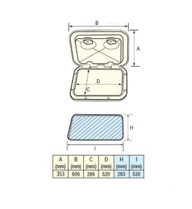 Nuova Rade Top Line Hatch 353 x 606mm