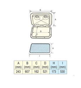 Nuova Rade Top Line Hatch 243 x 607mm