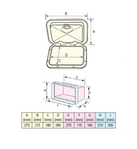 Nuova Rade Top Line Storage Hatch 270 X 375mm