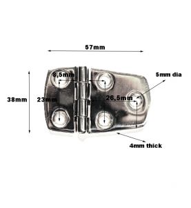 Stainless Steel Cabinet Hinge 38 x 60