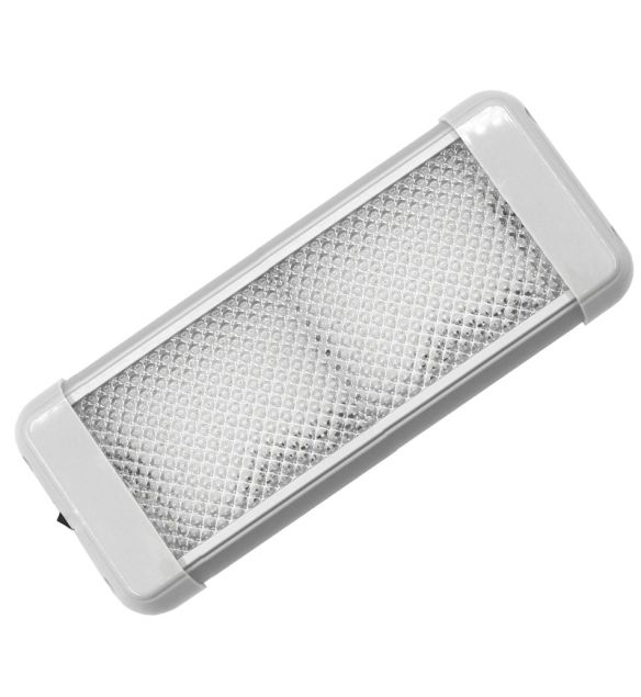 AquaLED Dome Light Rectangle with Switch 9.6W 12/24V DC
