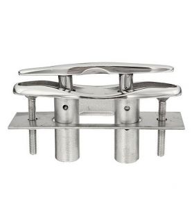 Mooring Cleat 4-Pin Flush Mount Stainless Steel