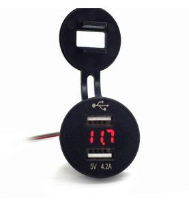 Guardian Socket 2P USB Charger with Voltmeter
