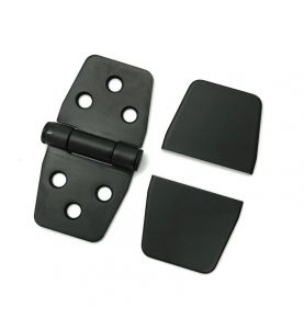 Hinge Friction Equal 39.6 x 77 x 3mm Black Stainless Steel