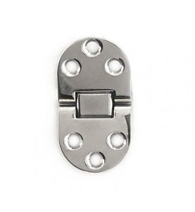 Stainless Steel Hinge Equal Rounded 71 x 38 x 2mm