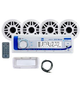 Dual Marine MXCP134S Combo White 4 Speakers