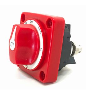 Guardian Battery Selector Switch 1-2-BOTH-OFF (Red) Flush or Surface Mount