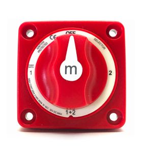 Guardian Battery Selector Switch 1-2-BOTH-OFF (Red) Flush or Surface Mount