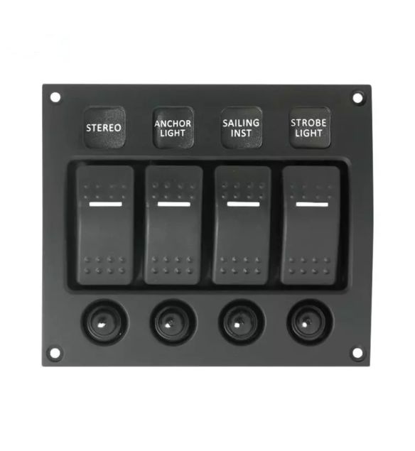Guardian Rocker Switch Panel C7 Curved 4P