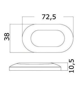 Osculati Oval Courtesy Light | model: 13.178.04