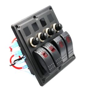 Guardian Rocker Switch Panel Flush Mount 4P