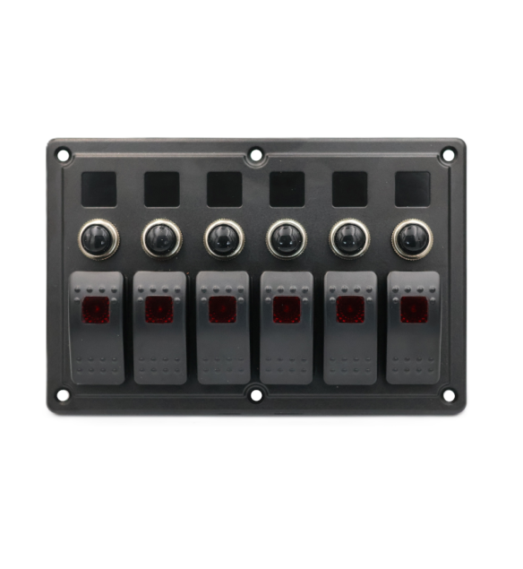 Guardian Rocker Switch Panel Flush Mount 6P