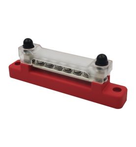 Guardian Bus Bar 6P with Clear Cover - Red