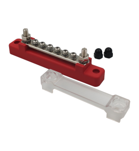 Guardian Bus Bar 6P with Clear Cover - Red