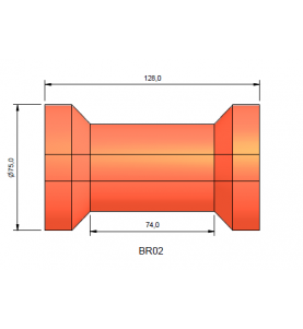 Boat Trailer Roller BR2 75 x 128