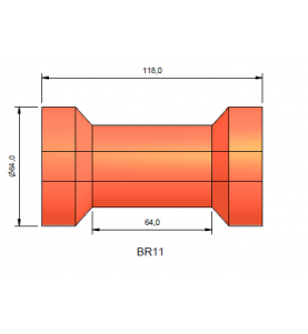 Boat Trailer Roller  BR11 64 x 120