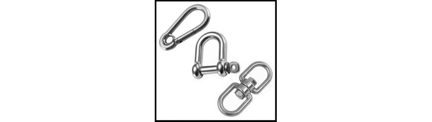 316SS Stainless Steel D Shackles | Swivels and Snaps | Marine Hardware