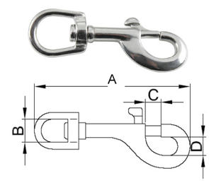 Stainless Steel Cast Snap Hook