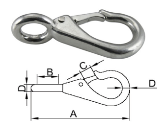 Stainless Steel Fixed Eye Snap