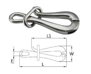 Stainless Steel Senhouse Slip Hook