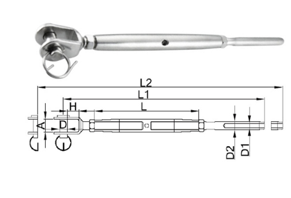 Rigging Screw Fork and Swage