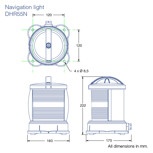 DHR55N Dimensions
