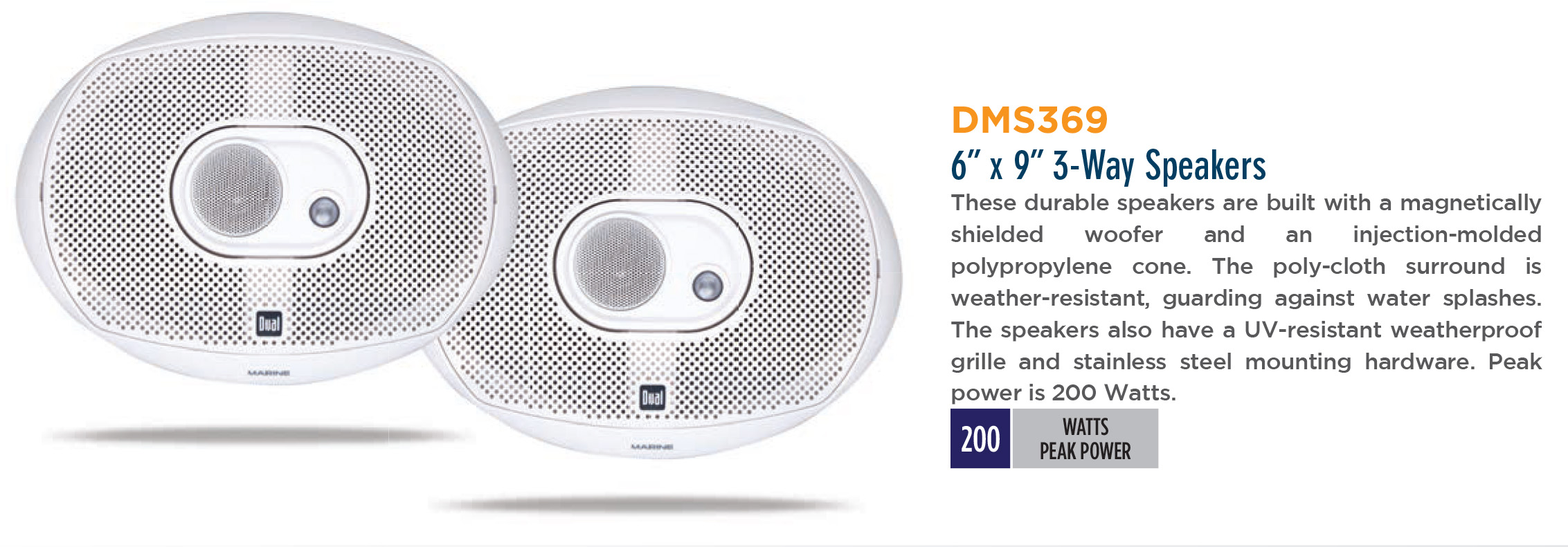 Dual Marine DMS369 Speakers