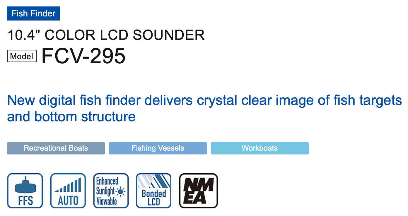 Furuno FCV295 Fish Finder