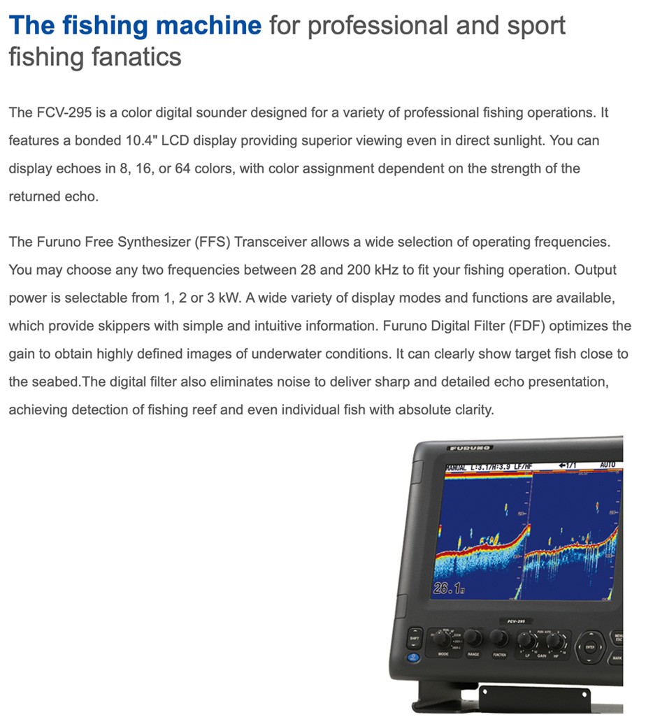 Furuno FCV295 Fish Finder