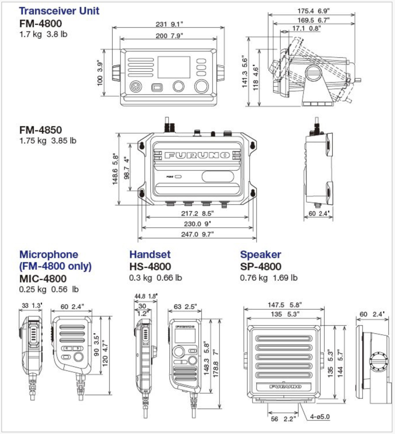 Furuno FM4800 VHF Radio