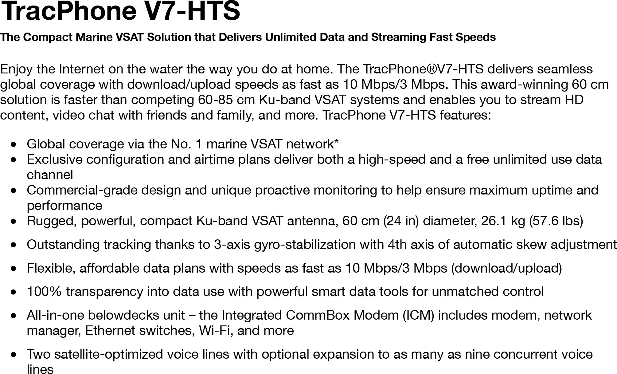 KVH Tracphone V7 HTS