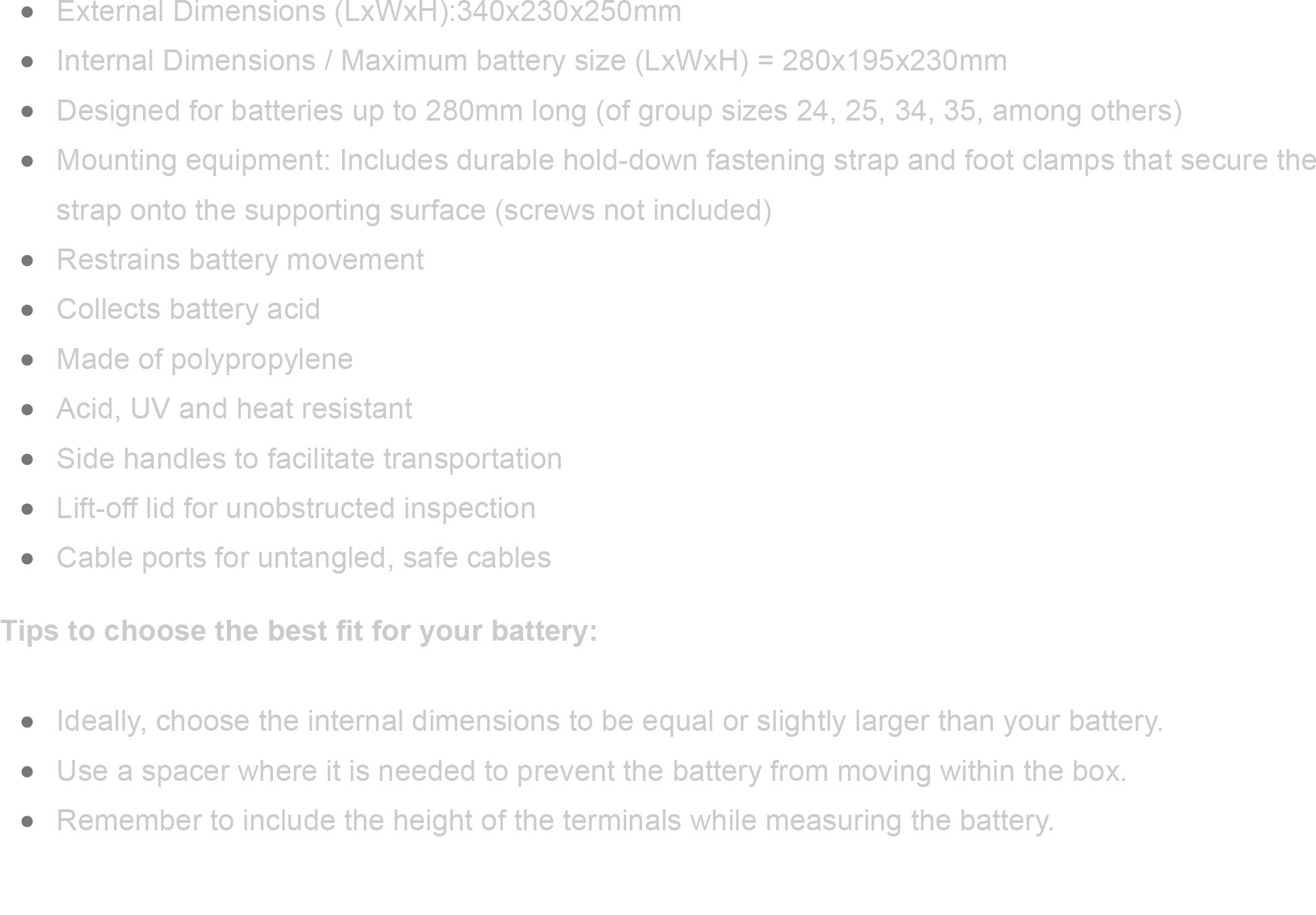 Battery Storage Box