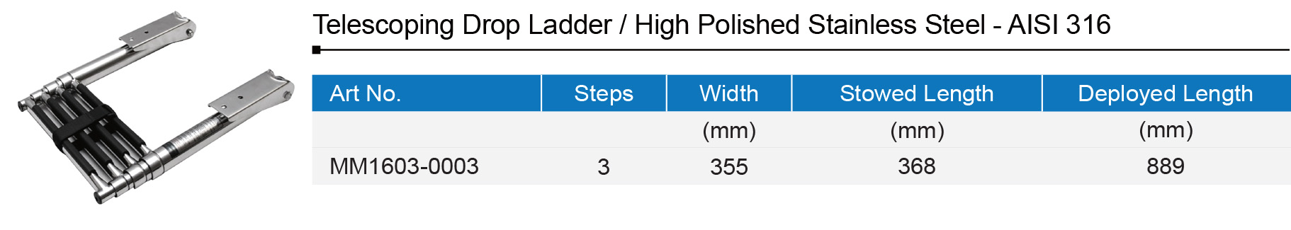 Stainless Steel Telescopic Ladder
