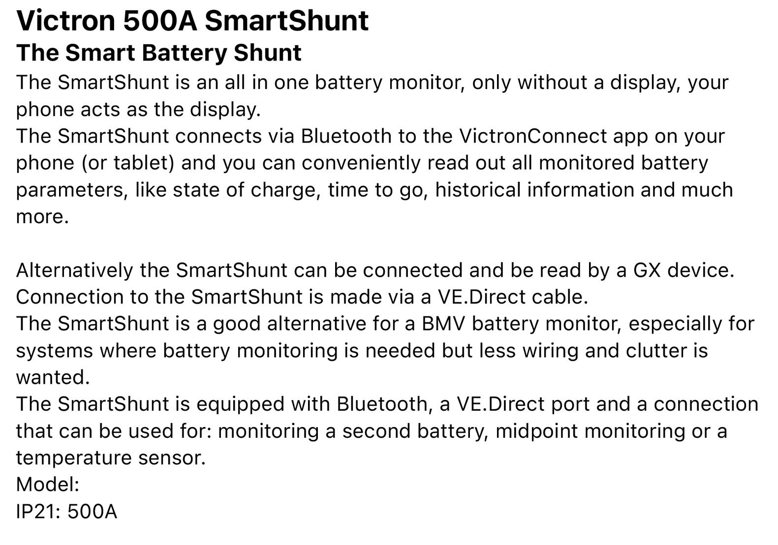 Victron Smart Battery Shunt