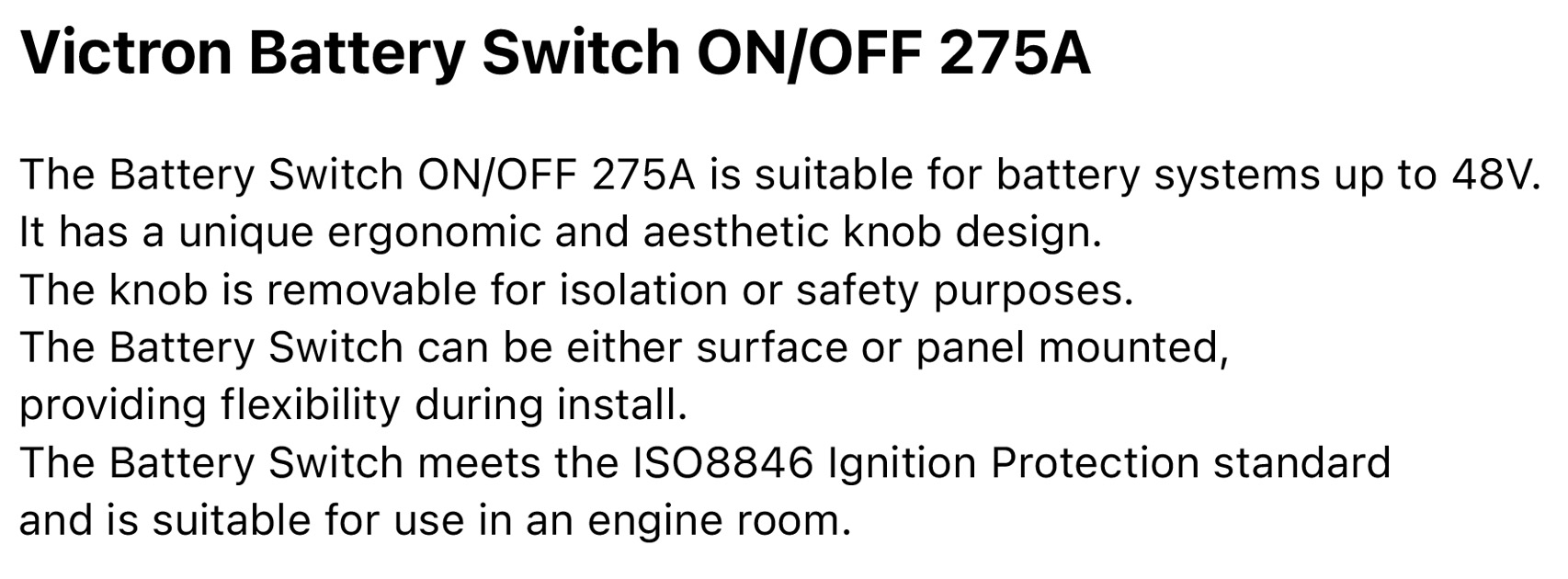 Victron Battery Switch