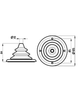 Riviera Flanged Rubber Cable Boot