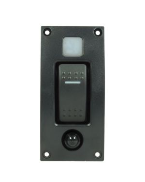 Guardian Rocker Switch Panel Single Curved ON/OFF Black