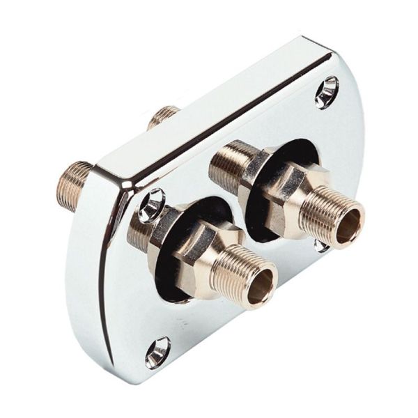 Ultraflex Bulkhead Fitting Kit R9 for Dual Hose – Chrome Plated
