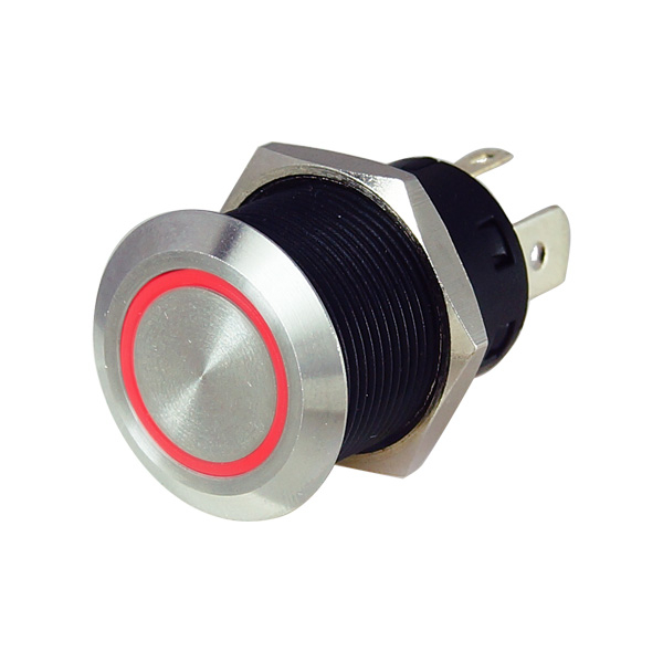 Guardian Switch S/S Red LED Back Light (Latching ON-OFF) 24V
