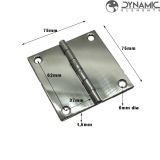 Hinge Butt 75 x 75 1.5mm - Stamped